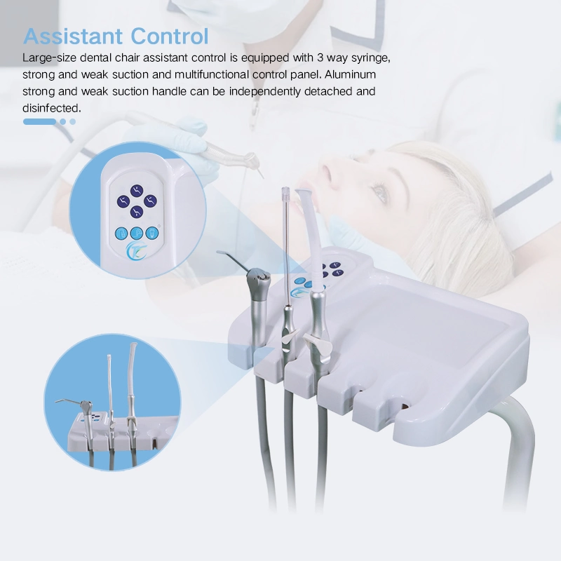 Foshan Rotatable Removable Sanding Glass Spittoon Electric Dental Chair