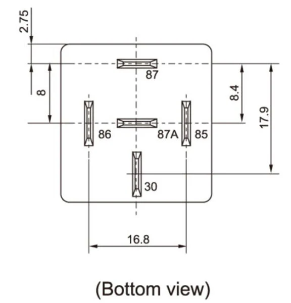 Auto Parts Automoción impermeable 5 PIN Way 12V 80A transparente Relé de coche