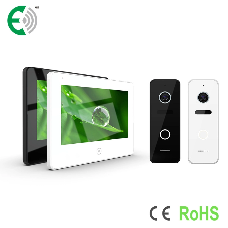 4-Wire 1080P 7" Intercom Video Doorphone Kit with Touch Screen