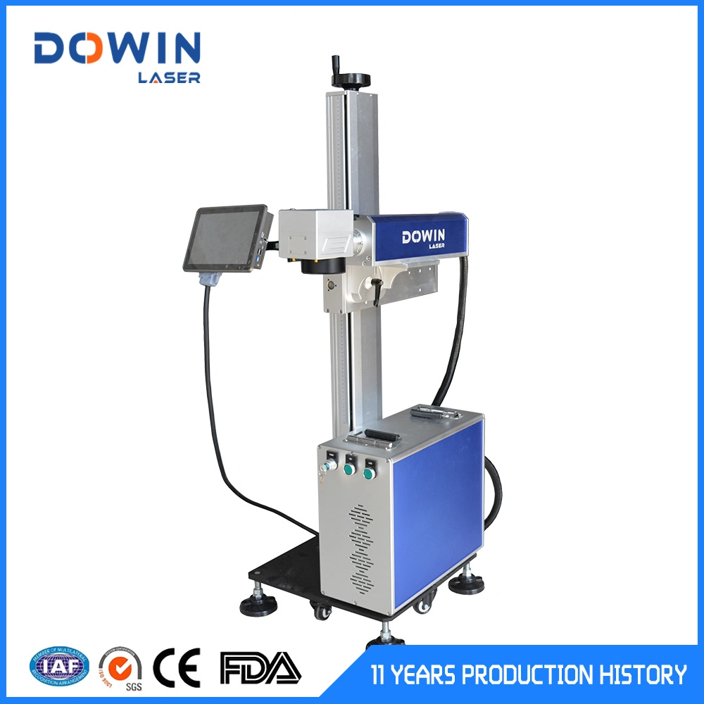 Automatic Flying Fiber Laser Marking Machine Screen Touch Fly Laser Printer on Plastic PVC Pipes