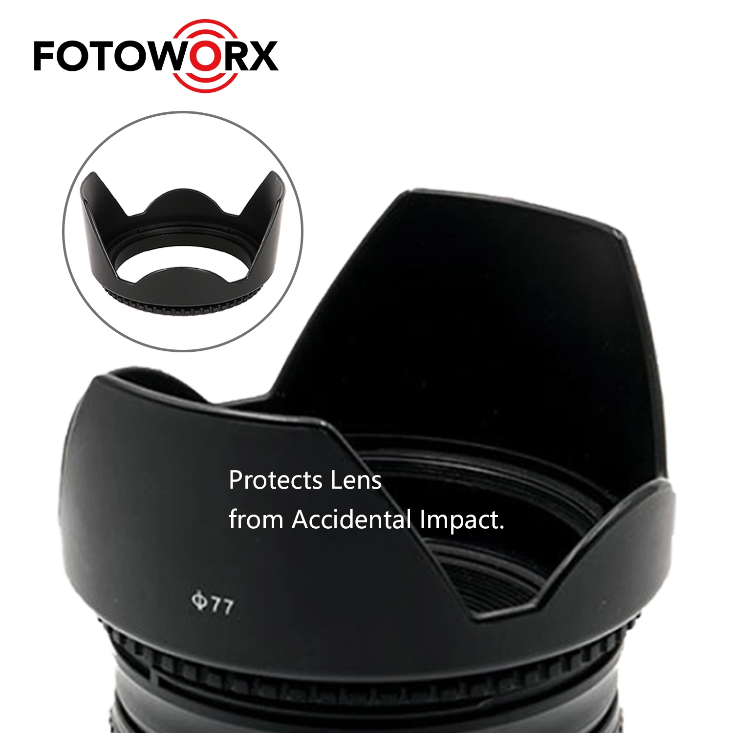 Couvercle de la lentille Parasoleil pour Nikon Canon Appareil photo reflex numérique Sony