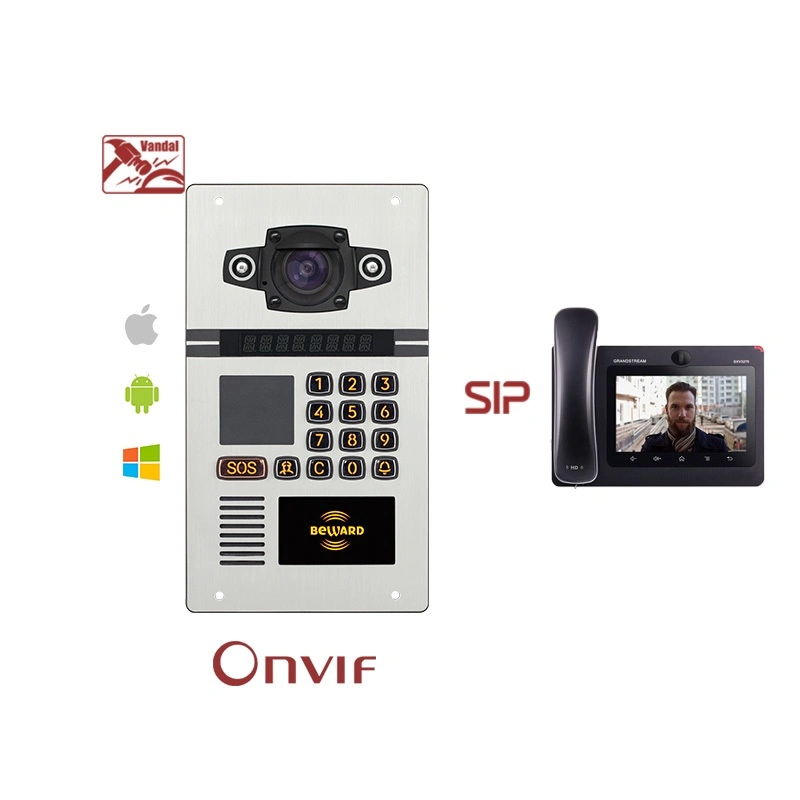 Waterproof Multi Apartment Building Intercom Video Door Phone