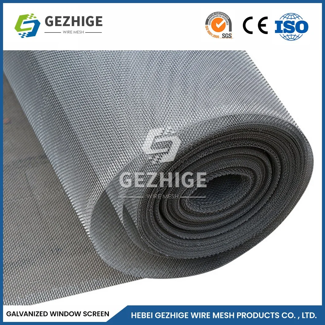 Gezhige Best Window Screens Factory 16 X 16 Mesh Painting Galvanized Steel Insect Windows Screen China Anti Theft Iron Insect Weaving Galvanized Window Screen