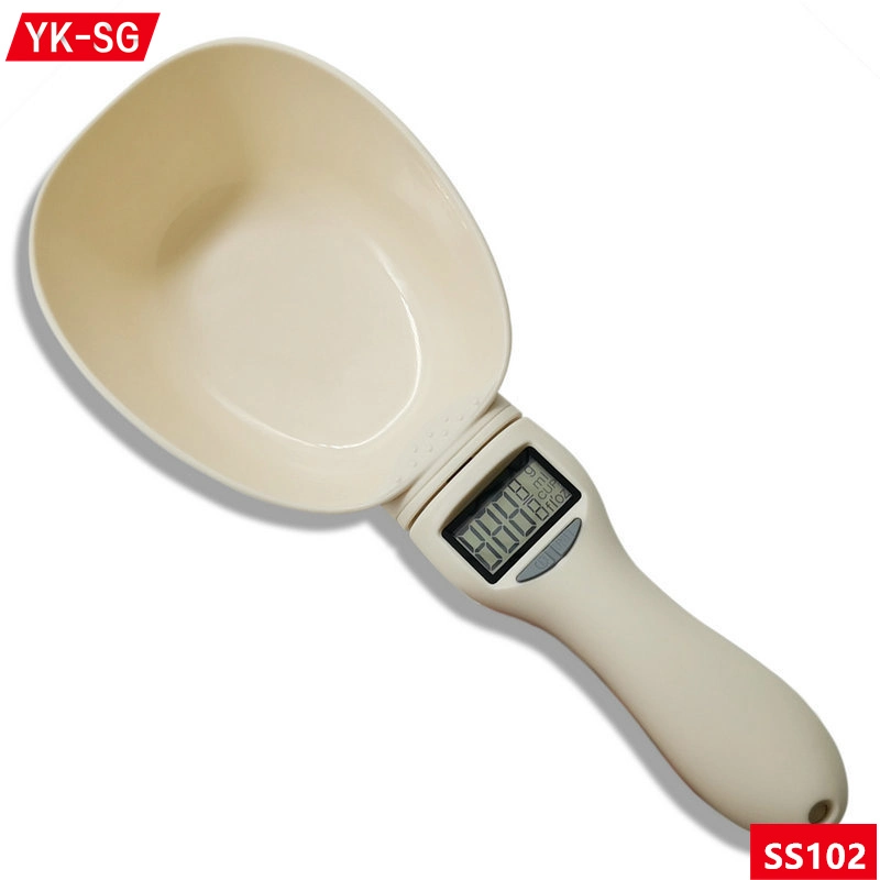 PET Food medindo Scoop cão gato destacável Spoon digital cozinha Escala