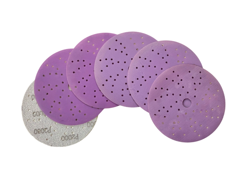 Multi Holes 6-Inch Polyester Film Sanding Disc for Automotive Polishing