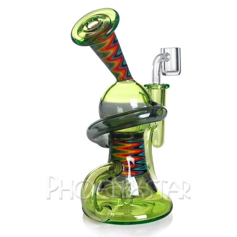 High Borosilicate Glass Phoenix Star 6 Inches American Northstar Glass Rod Recycler DAB Oil Rigs Wig Wag Pyrex Glass Smoking Water Pipes Wholesale/Supplier