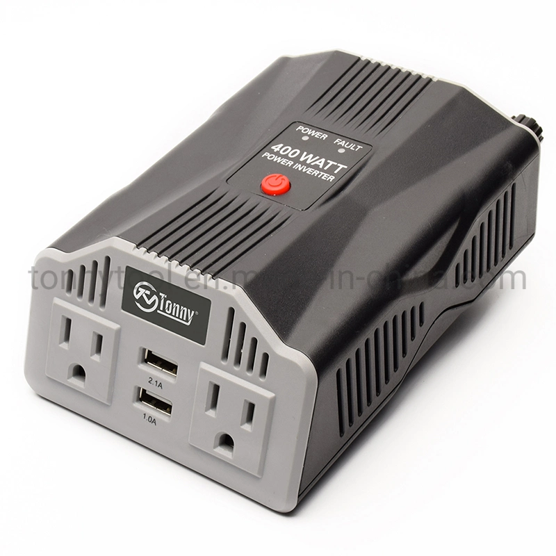 400W Car Power Inverter DC 12V to AC 110V Car Adapter with 5V 3.1A 2 USB Charging Ports