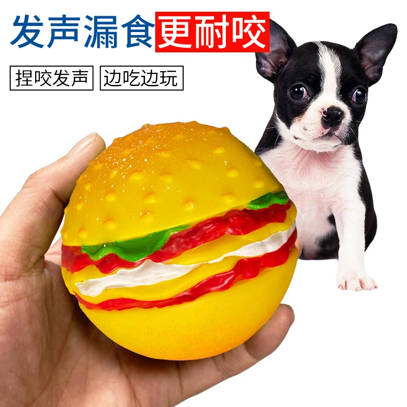 Pet Supplies Wholesale/Supplier Hamburg Leakage Food Ball Puppy Special Creative Puzzle Voice Strange Dog Chew Toy