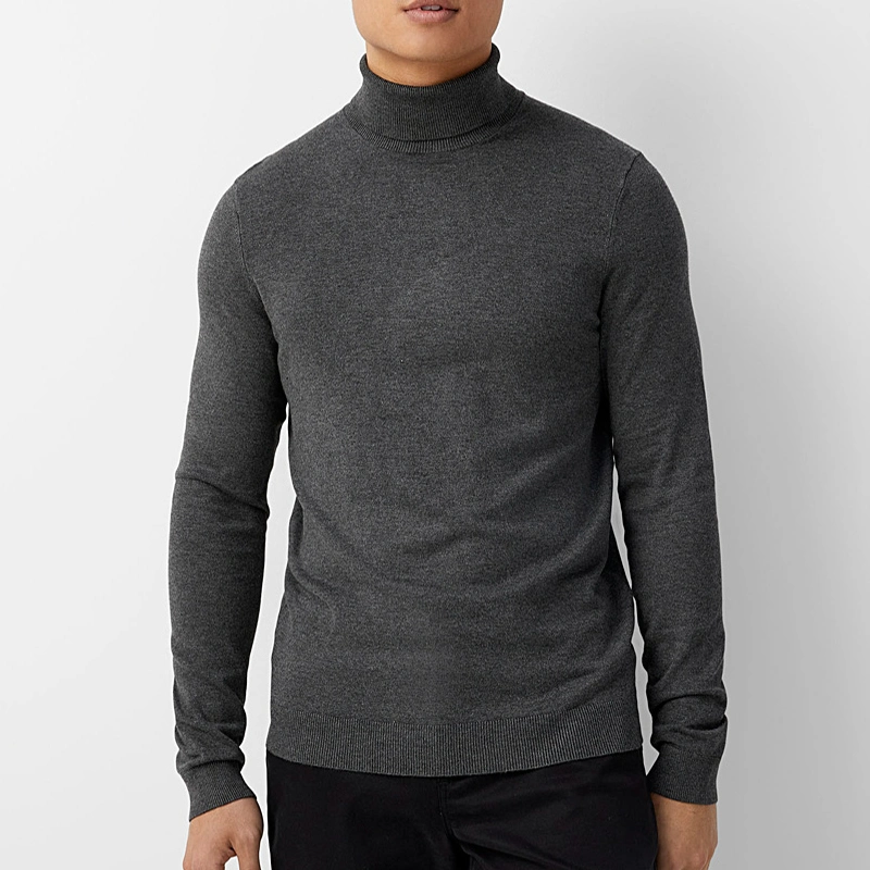 Herren Langarm-Pullover mit Rollkragen und weichem Griff