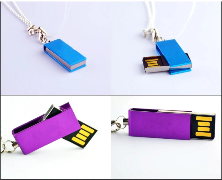 Necklace Style Print Flower Metal Colorful USB Flash Drive (USB-MT514)