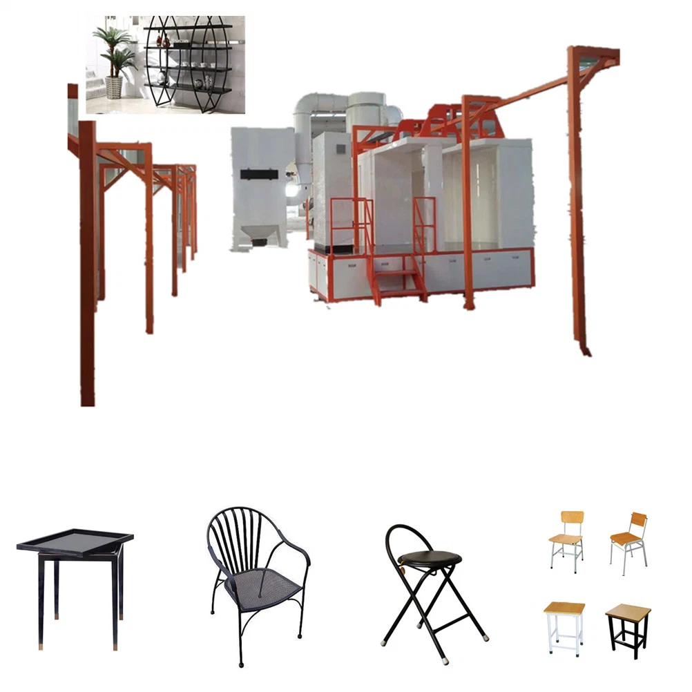 Steel Furniture Powder Coating Plant with Cyclone Recovery System