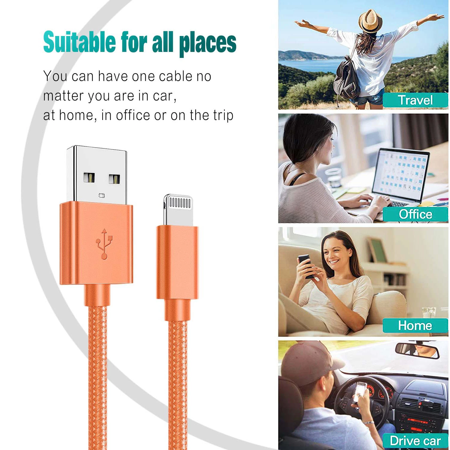 Data Cable USB to 8 Pin Ligntning Cord Charger Cable for iPhone iPad USB Charging Cable for iPhone Charging USB Cable