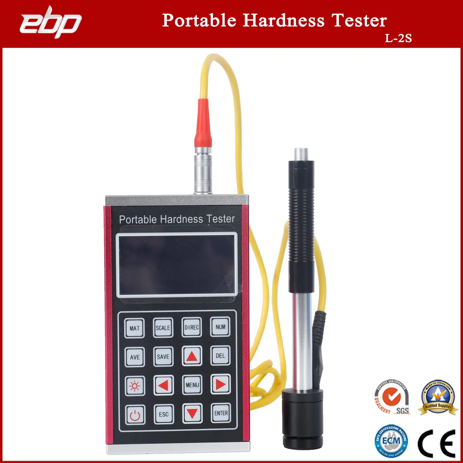 Aluminum Portable Digital Rebound Leeb Durometer with Blocks