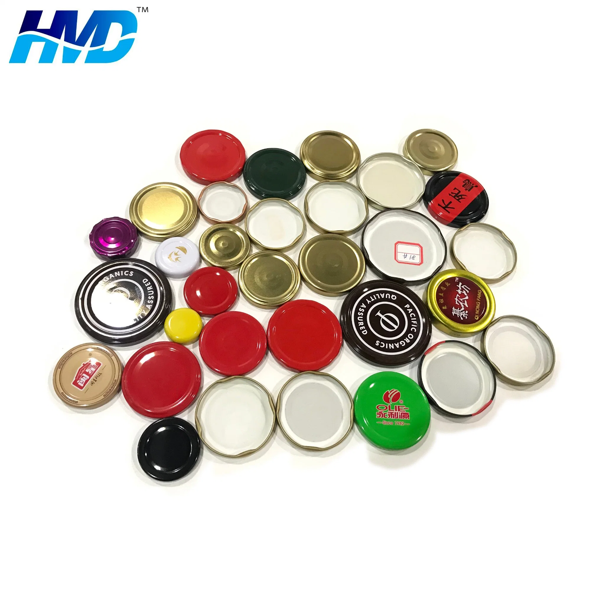 30#38#43#48#53#58#63#66#70#82# Glass Bottle Red Cap Metal Lug Cap for Glass Jar Standard Model Can Be Customized