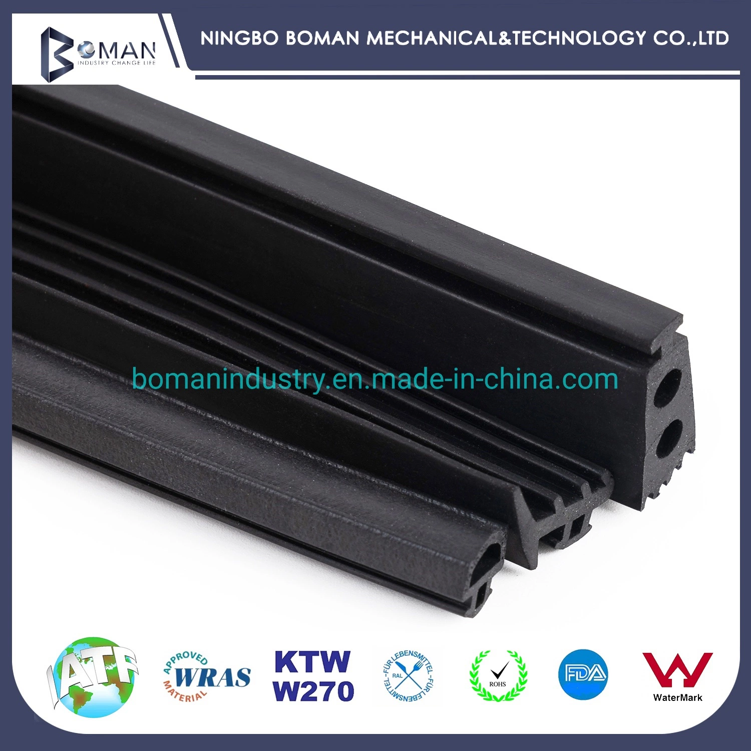 Car Accessories Extruded Rubber Strips in NBR Material