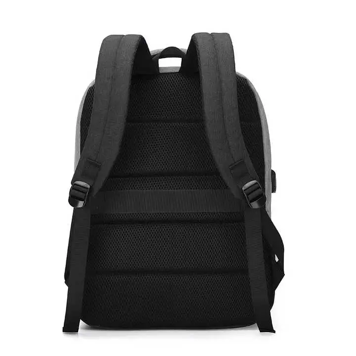 Mochila para computador portátil à prova de água de 15,6 polegadas com USB Porta