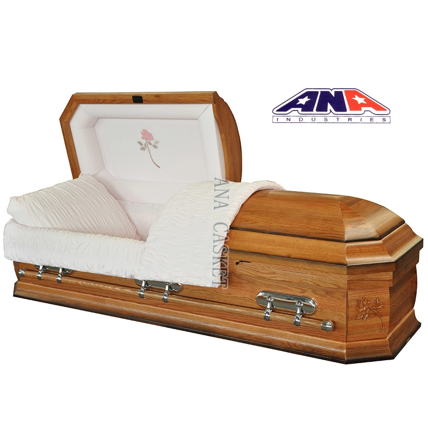 Ana Solid Oak Wooden Casket for Funeral Products Model H0055