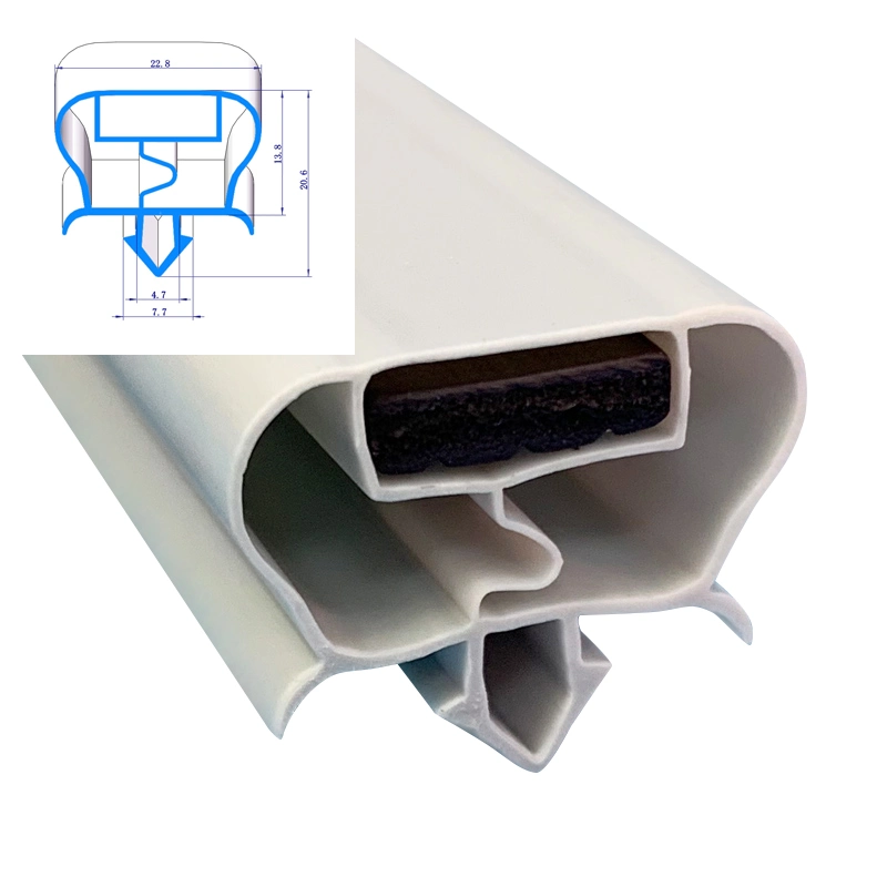 Almacenamiento en frío de la puerta de nevera PVC plástico goma tiras de la junta de la junta de la puerta de perfil extruido