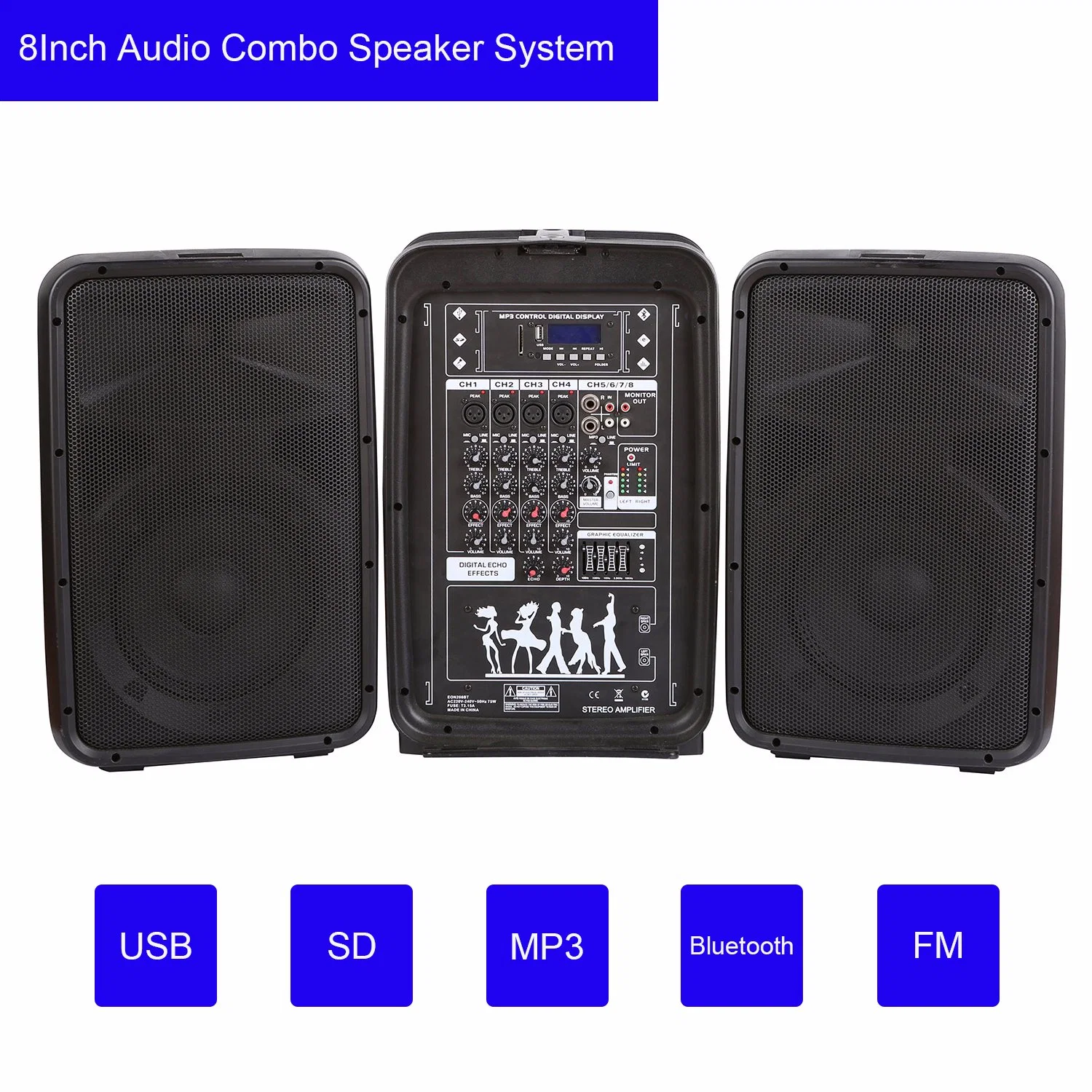 Audio 8inch Speaker Box Trolley Bluetooth Portable Speaker Soundbox