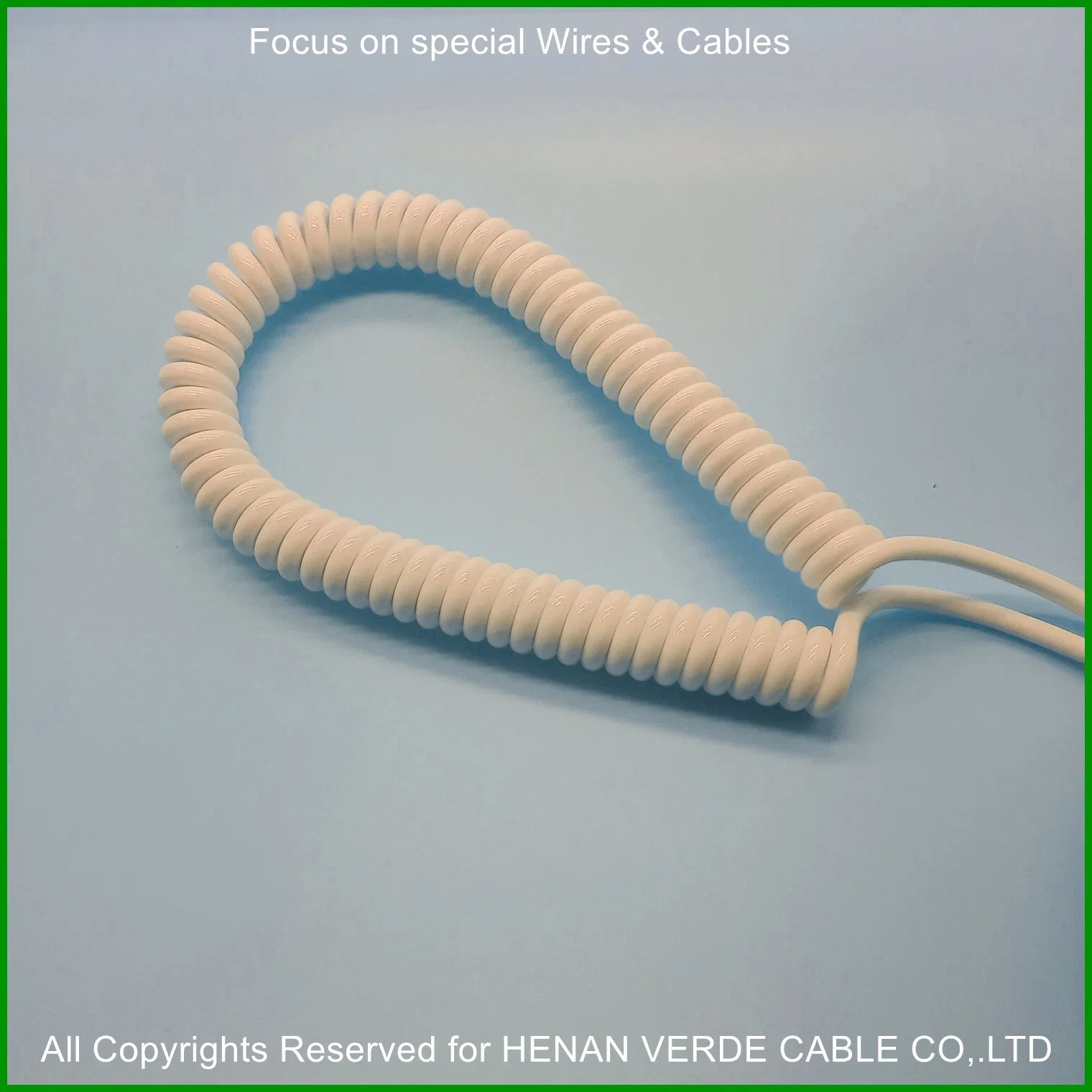 Resistente al UV RoHS aislados con PVC, Cable en espiral de alambre de resorte