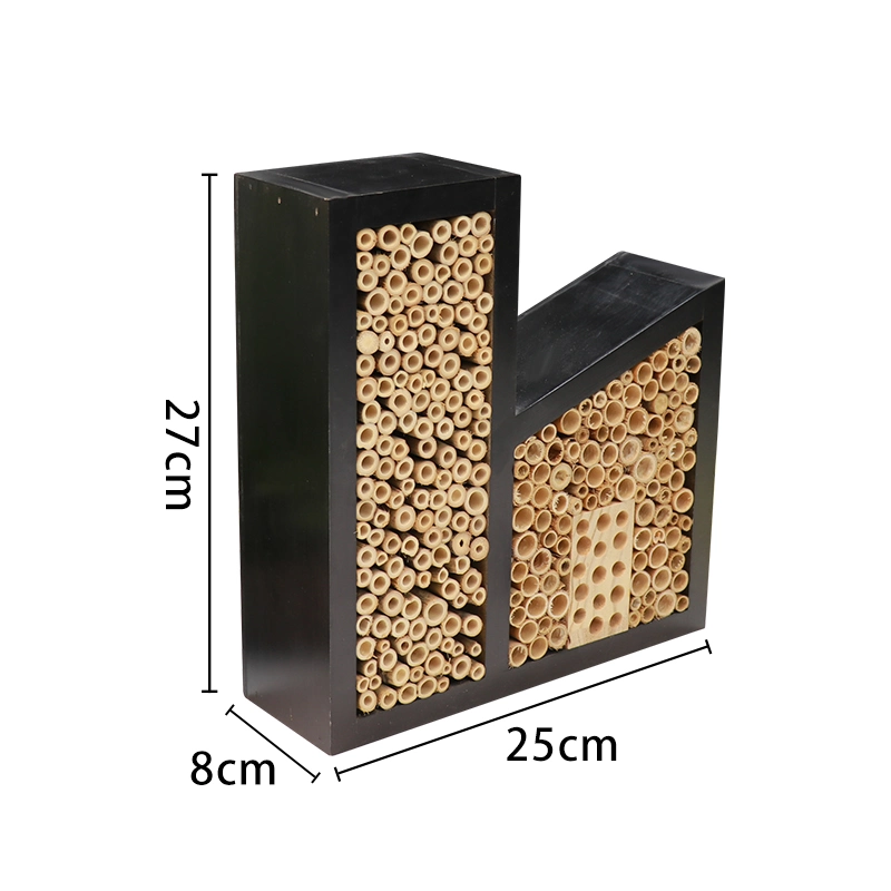 Household Insect Bee Hotel House Box Wooden Hanging Nest Birdhouse