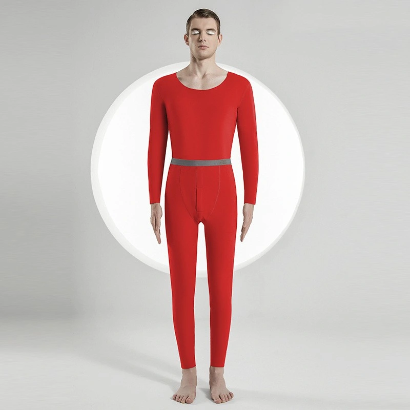 Nouveau ensemble de sous-vêtements thermiques pour hommes avec col en U sans couture et vêtements d'automne et pantalons.