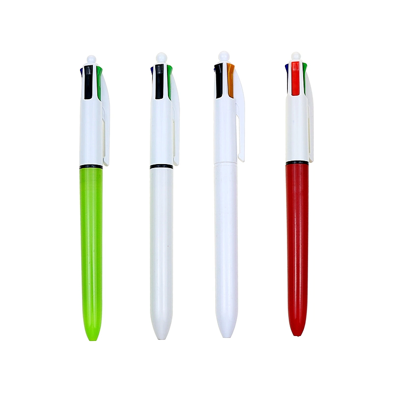 Promotional UV Coated Body 4 in 1 Plastic Ball Pen