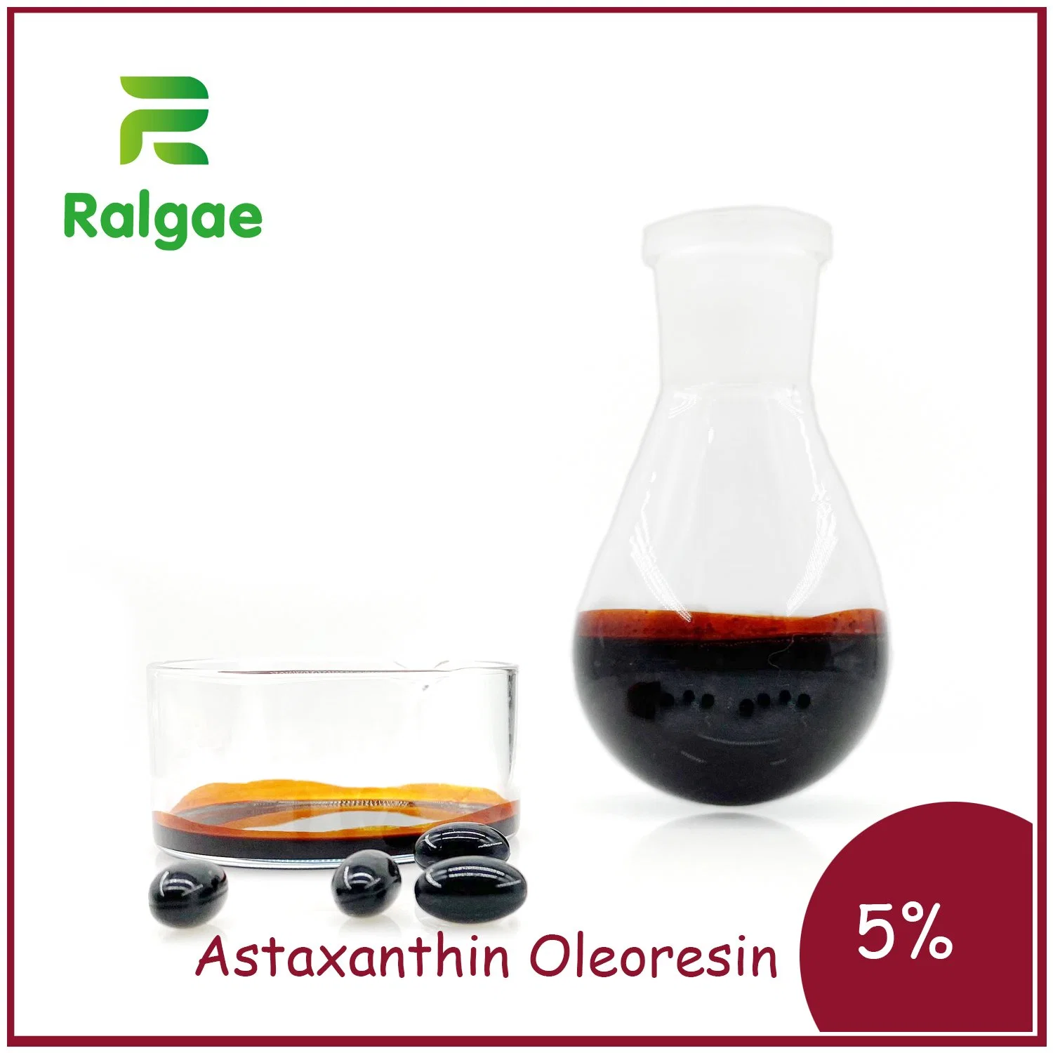 Natural Microalgae Astaxanthin Oleoresin Foods Grade for Health Nutrition Supplements