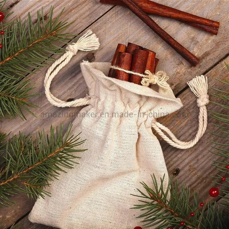 Eco-Friendly 100% Natural Linen Flax Gift and Flower Packing Pouch Bag