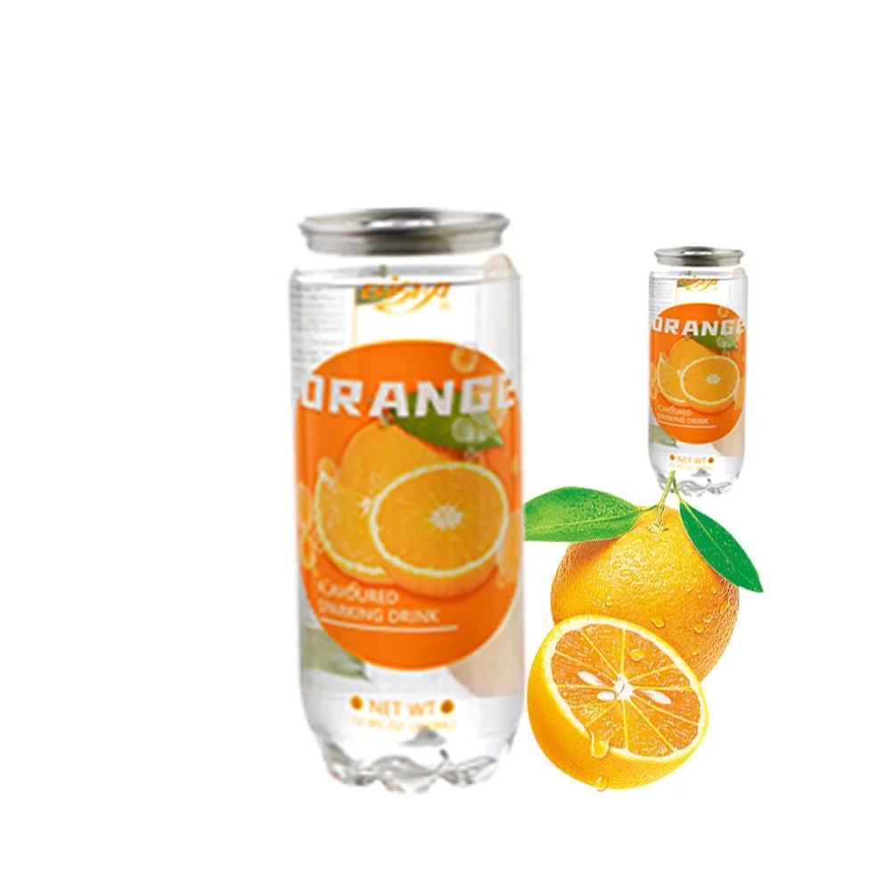 French Natural Sweet Private Label 350ml Orange Flavor Sparkling Water