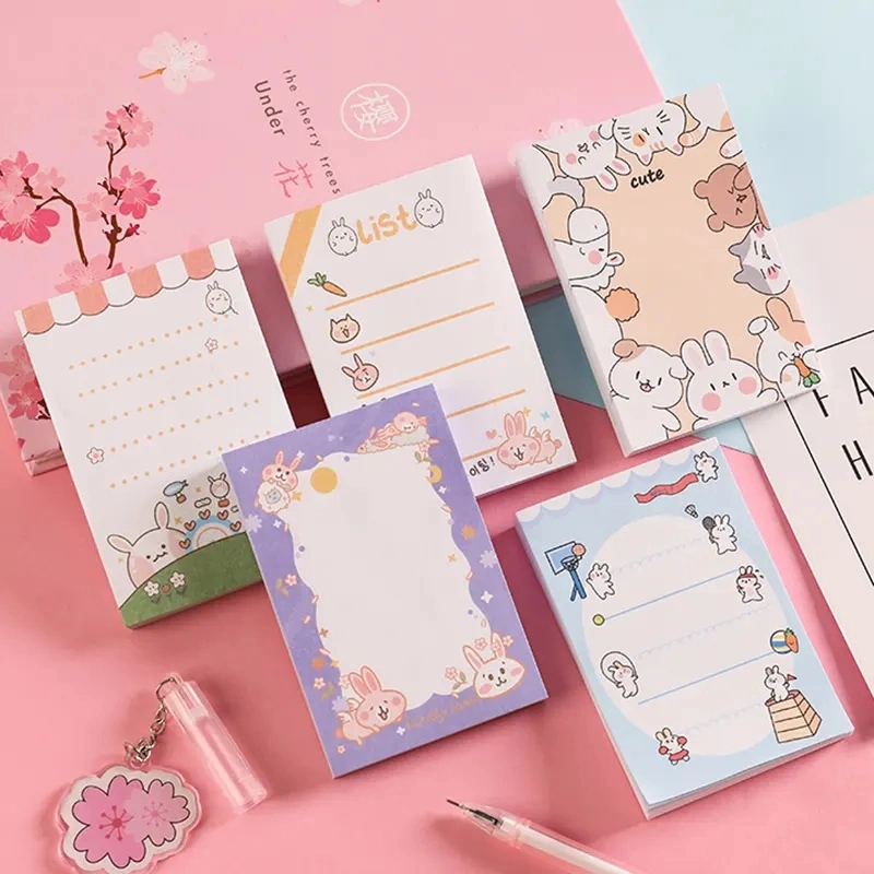 Custom Оптовая украшения Cute Stationery Cartoon Memo Pads Sticky Note