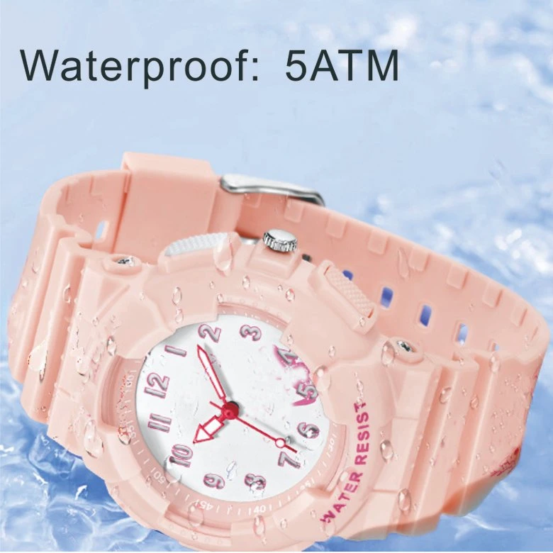 7 Цветовые огни светящиеся циферблат модная часы Lady Watch водонепроницаемый кварц Наручные часы