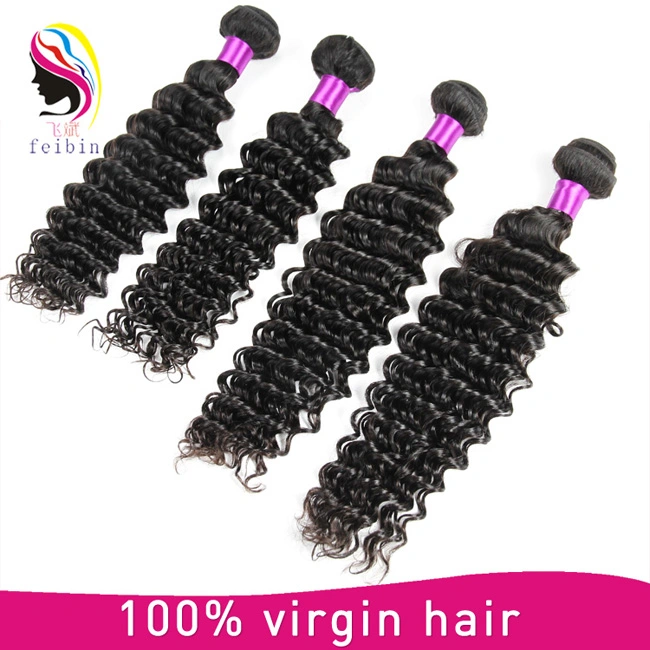 No Tangle No Shedding Unprocessed Deep Wave Human Hair Bundles