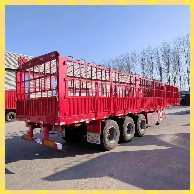 Drei Achsen Zaun Semi Trailer Pfahl Zaun Cargo Semi Trailer Sattelschlepper