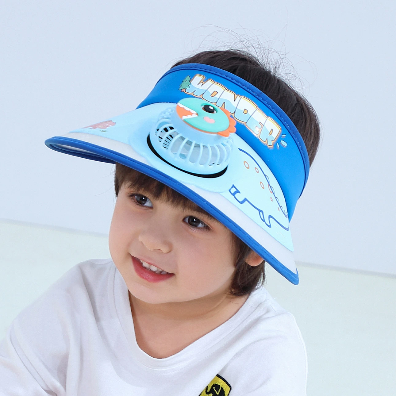 Summer New Children's Sunshade Empty Top Hat UV Protection Dinosaur Fans Cap