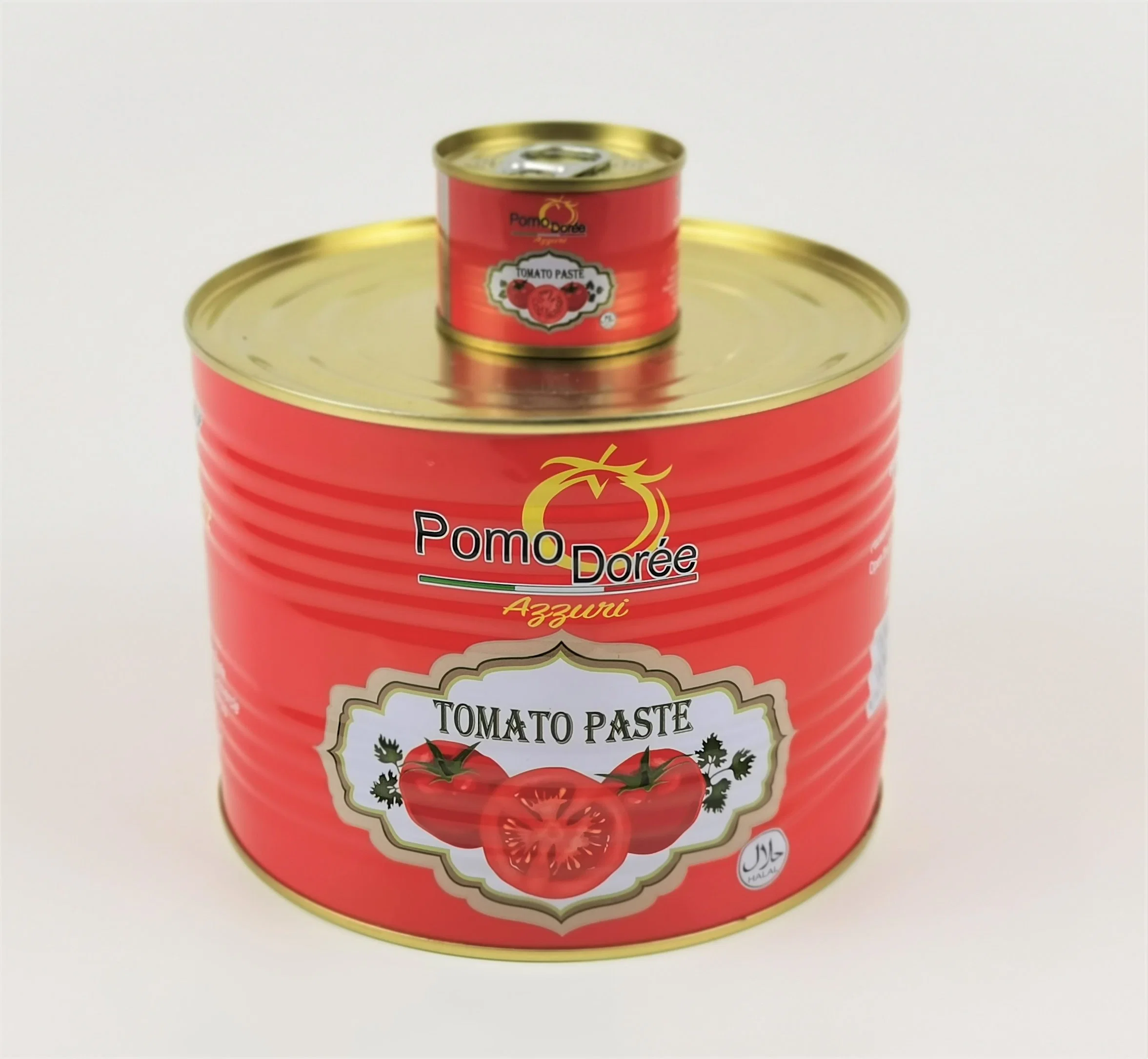 La Chine usine de 70g/210g/400/850g de pâte de tomate de canettes/sachet