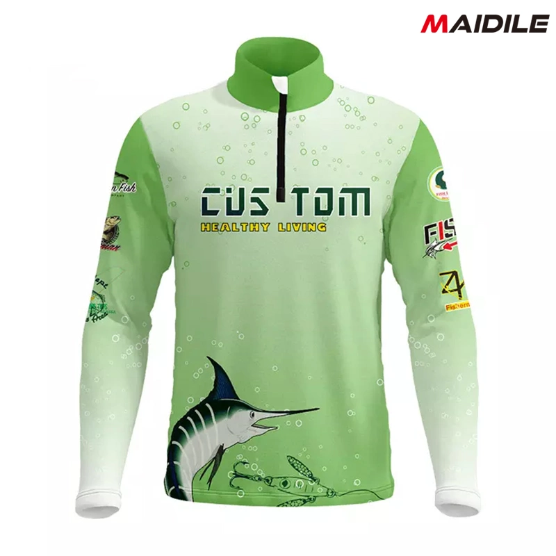 Novo design vestuário de pesca camisolas de pesca personalizadas vestuário de cano alto personalizado de pescador