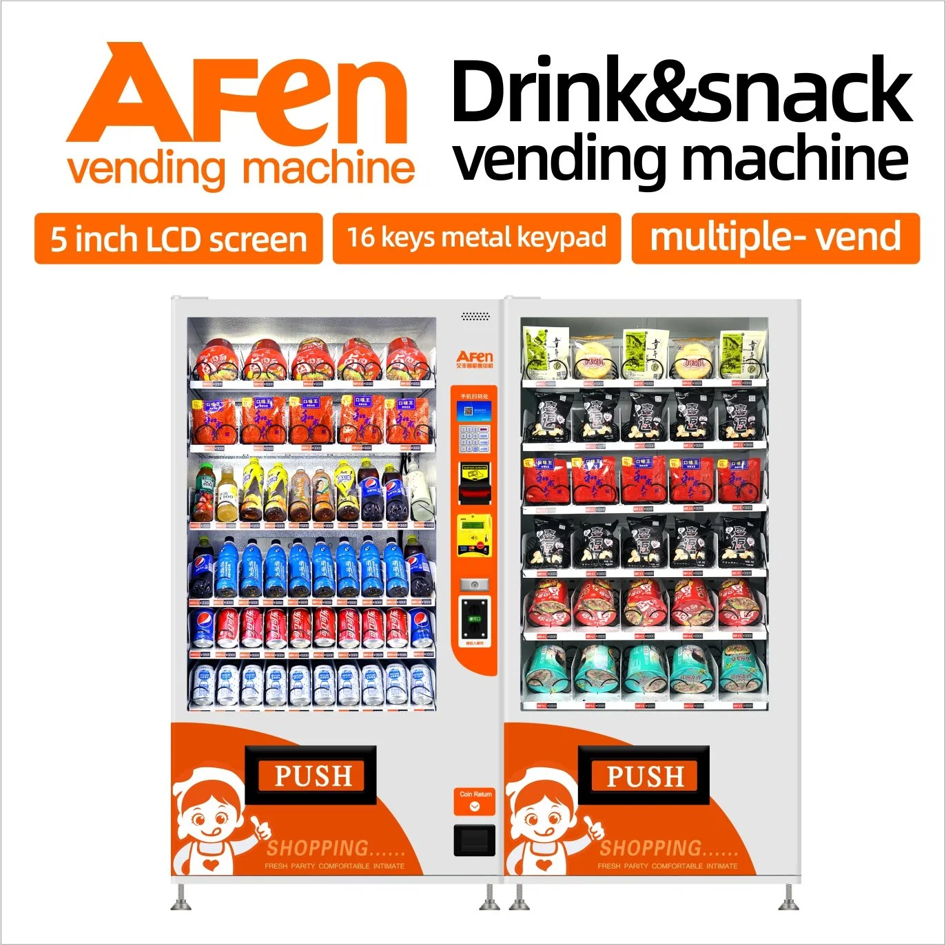 Afen Fashion Cold Can Drinks Vending Machine with Remote Control