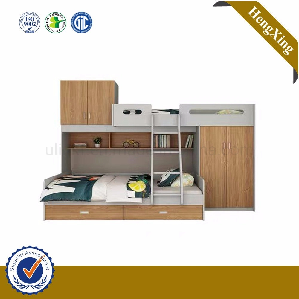 Modern MDF Home Children School Apartment Hotel Wooden Bunk Bed Bedroom Furniture Sets