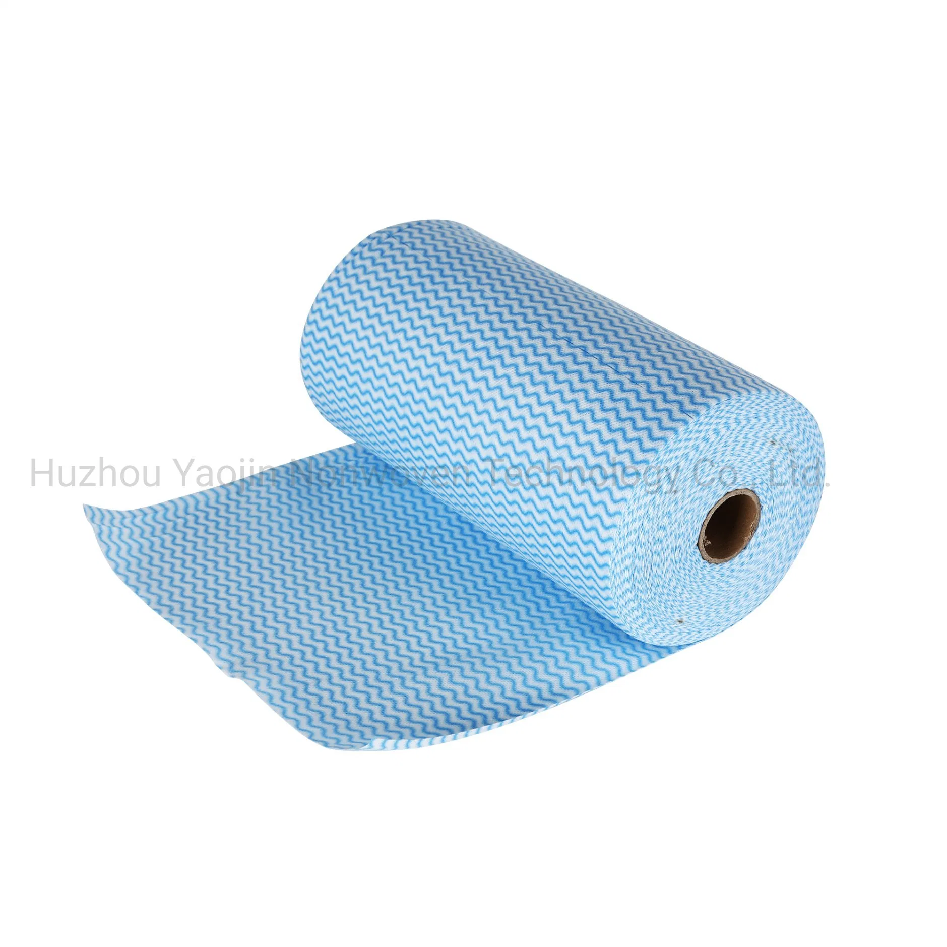 China Household Cleaning Non-Woven Spunlace Viscose Polyester Disposable Wiping Rolls Supplier