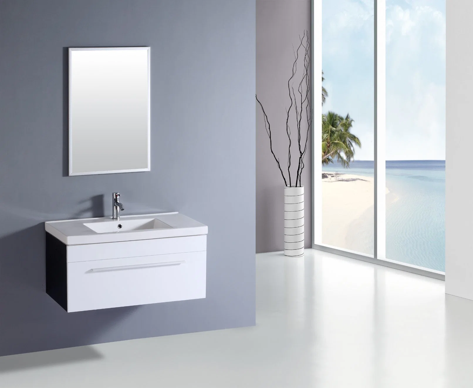 Modern Furniture Bathroom Basin Cabinet MDF Sanitary Ware TM304c