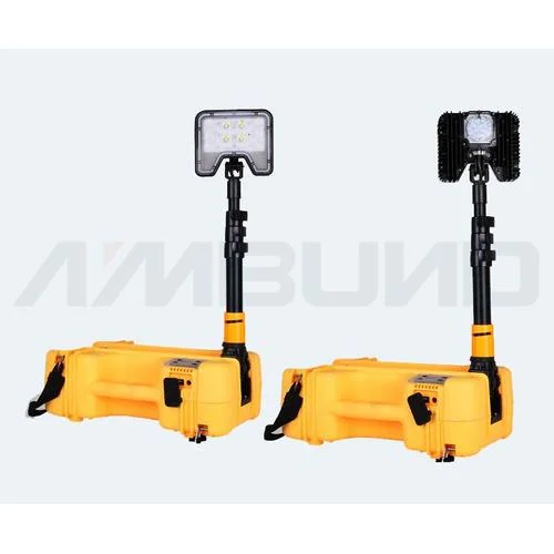 35W Lightweight Mobile Work Light Portable Emergency Repair Work Light Red and Yellow Emergency Warning Light