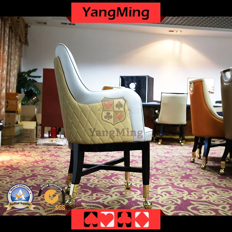 Korean Style Double Back Custom Casino Hotel Pulley Dining Table and Chairs Star Club Manufacturers Custom Chair Ym-Dk21