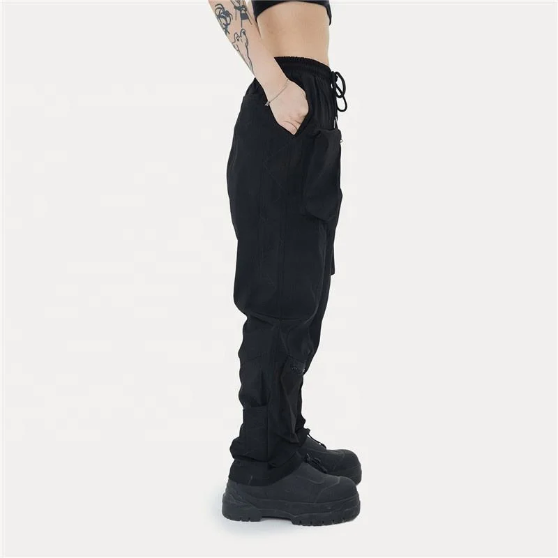 Custom Cargo Pockets Trousers Men's High Street Loose Fit Cargo Trousers