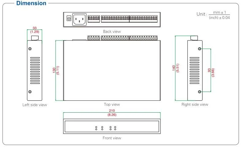 Convertidor de concentrador RS-232/RS-485 a 8 puertos RS-485