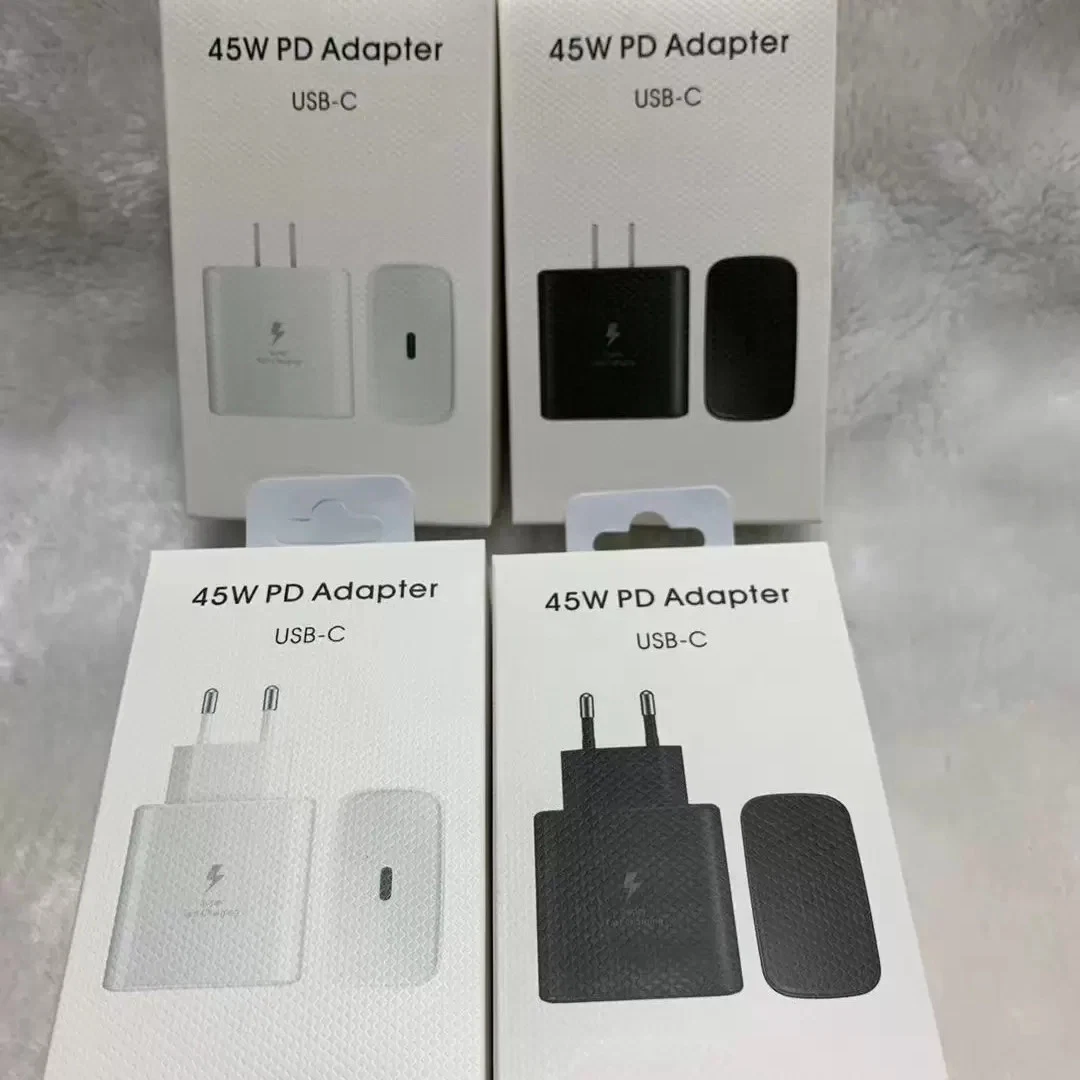 Excellent Quality 45W Pd Charger Super Fast Charging USB-C Quick Charge Type C Us/EU/UK Plug AC Power Adapter Charger for Samsung Note 10 S22 S20 Ep-Ta845