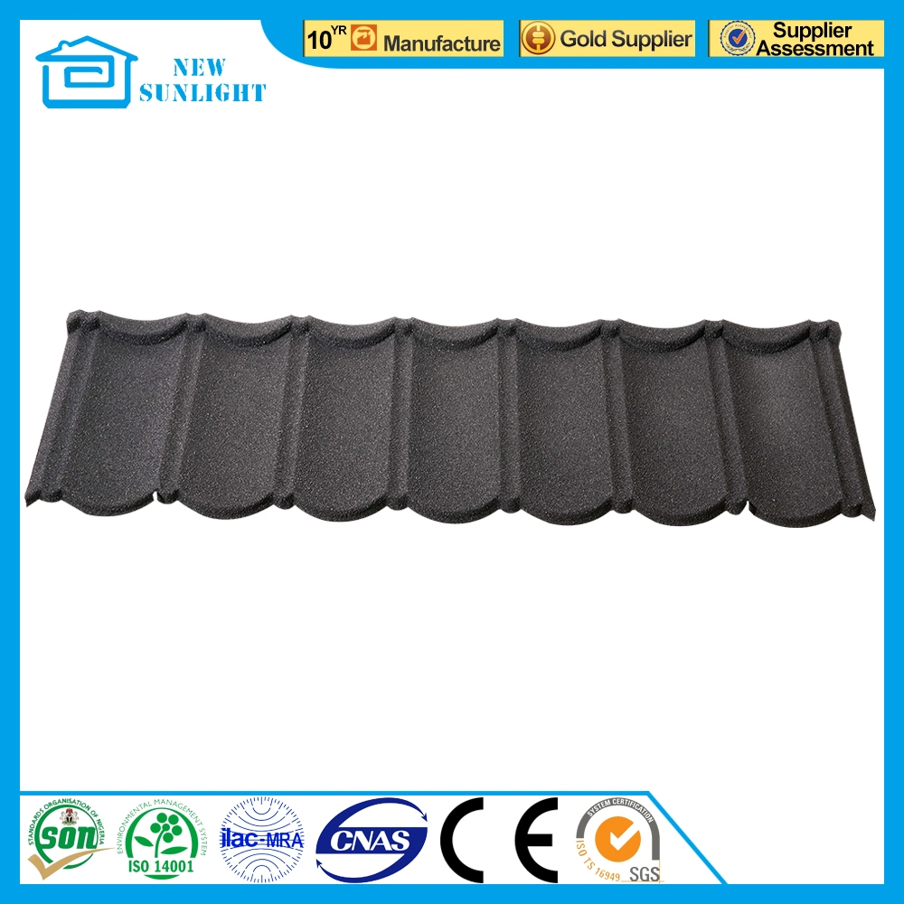 Ce Certificated Colorful Stone Coated Steel Roof Tile / Factory Direct Building Material