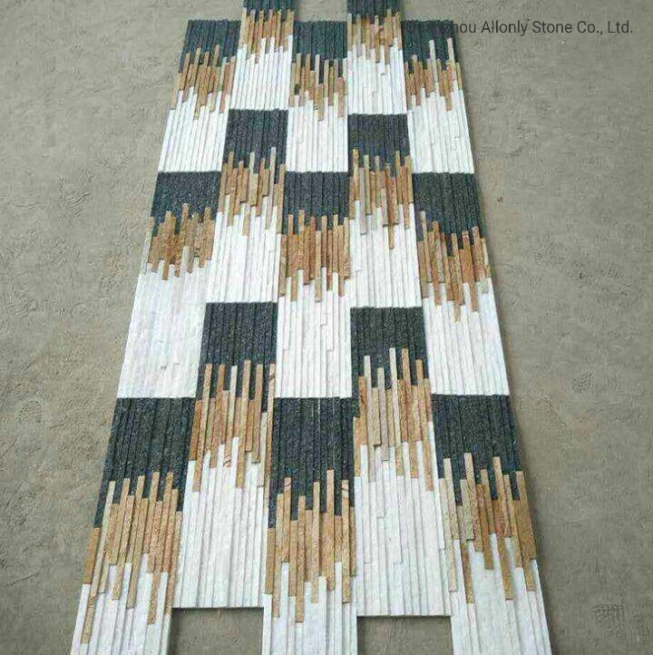 Mixed Color Decorative Slate Pencil Panel Natural Wall Cladding