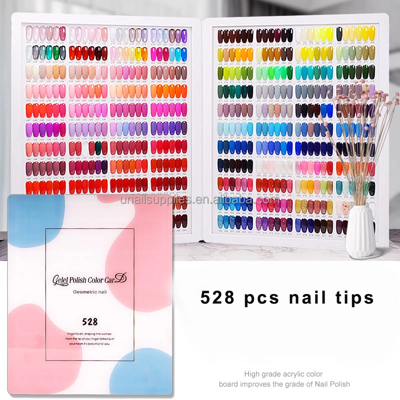 240 colores Acrílico fábrica de uñas de gel de visualización de color de tarjeta de uñas Libro