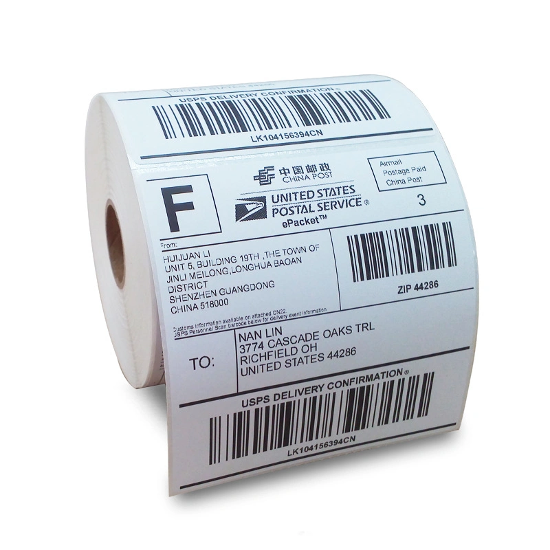 Factory Wholesale/Supplier Thermal Sticker A6 Paper Shipping 4X6 Direct Thermal Label Roll